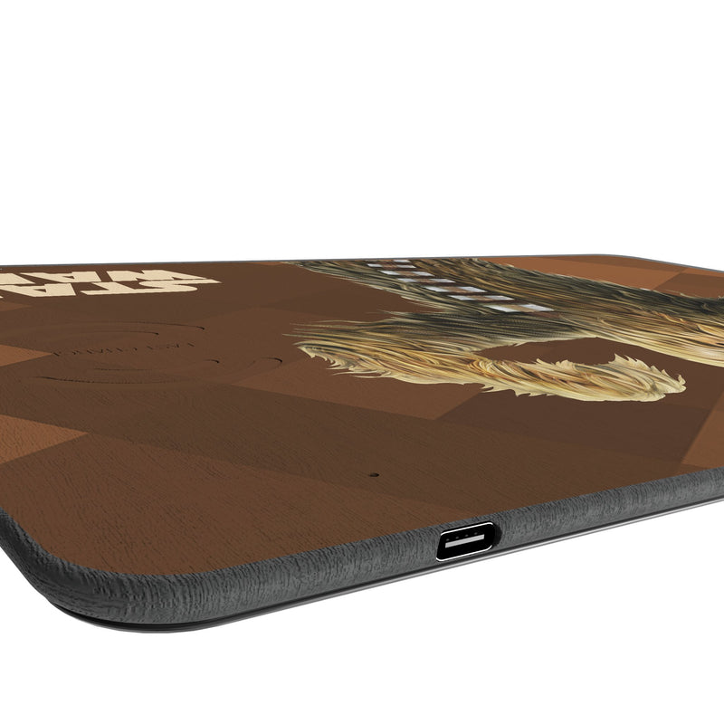 Star Wars Chewbacca Color Block 15-Watt Wireless Charger and Mouse Pad Port.Jpg