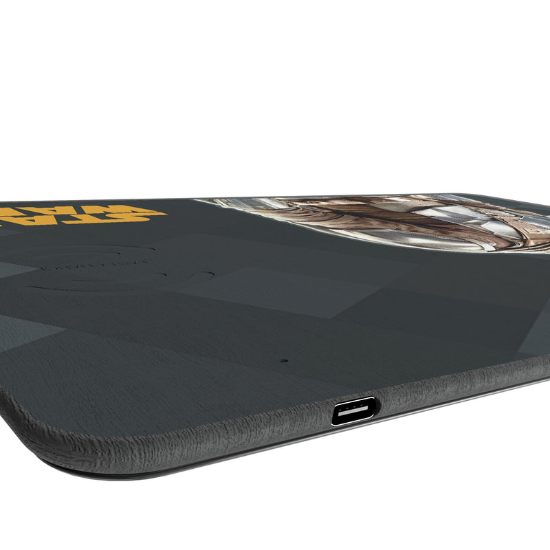 Star Wars: The Mandalorian Din Djarin Color Block 15-Watt Wireless Charger and Mouse Pad Port.Jpg