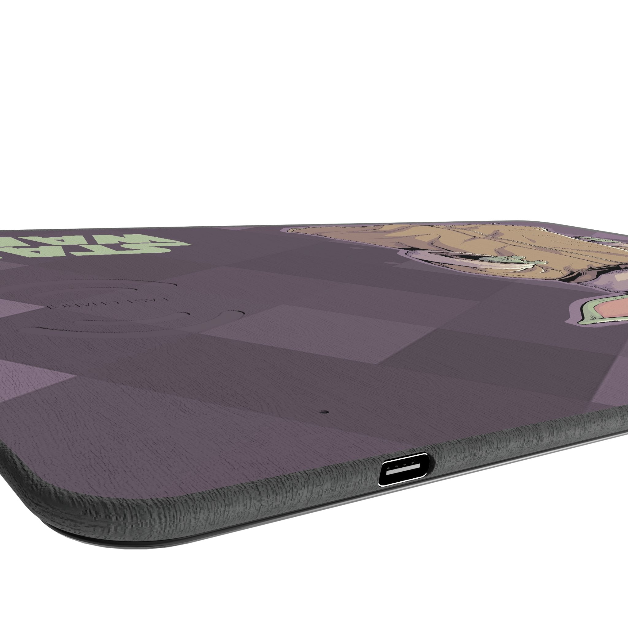 Star Wars: The Mandalorian Grogu Color Block 15-Watt Wireless Charger and Mouse Pad Port.Jpg