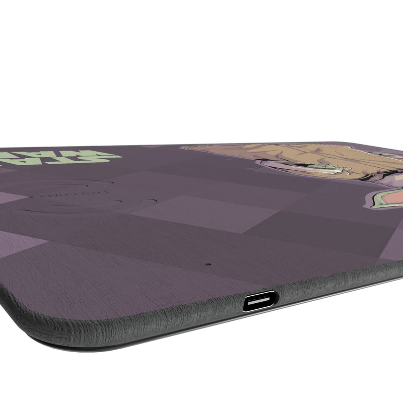 Star Wars: The Mandalorian Grogu Color Block 15-Watt Wireless Charger and Mouse Pad Port.Jpg