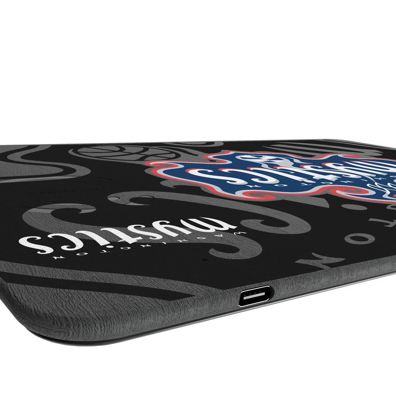 Washington Mystics Monocolor Tilt 15-Watt Wireless Charger and Mouse Pad Port.Jpg