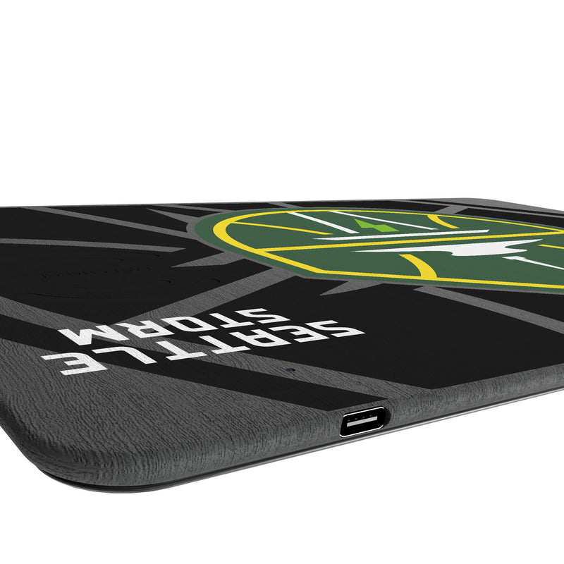 Seattle Storm Monocolor Tilt 15-Watt Wireless Charger and Mouse Pad Port.Jpg
