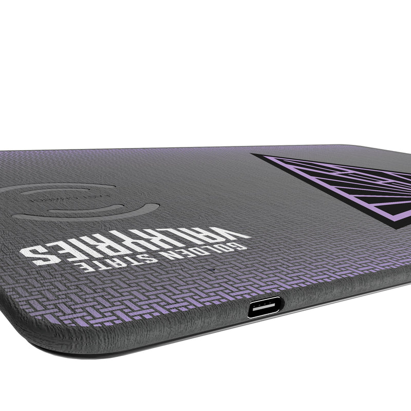Golden State Valkyries Linen 15-Watt Wireless Charger and Mouse Pad Port.Jpg