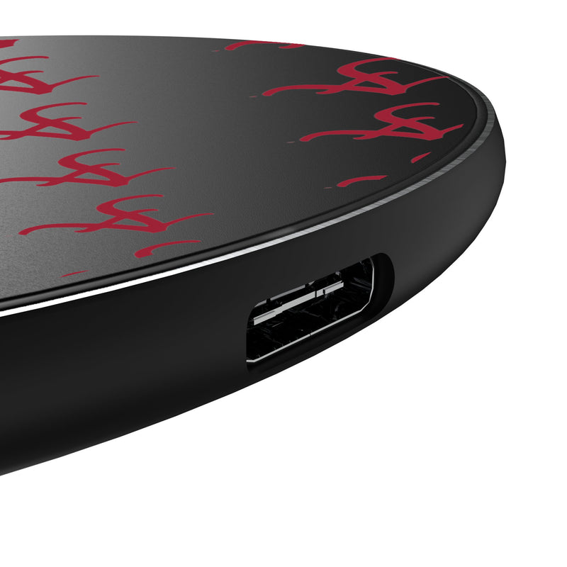 University of Alabama Crimson Tide Script A Fashion Pattern 15-Watt Wireless Charger Detail.Jpg