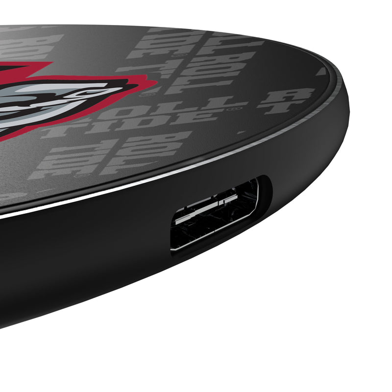University of Alabama Crimson Tide Script A Quadtile 15-Watt Wireless Charger Detail.Jpg