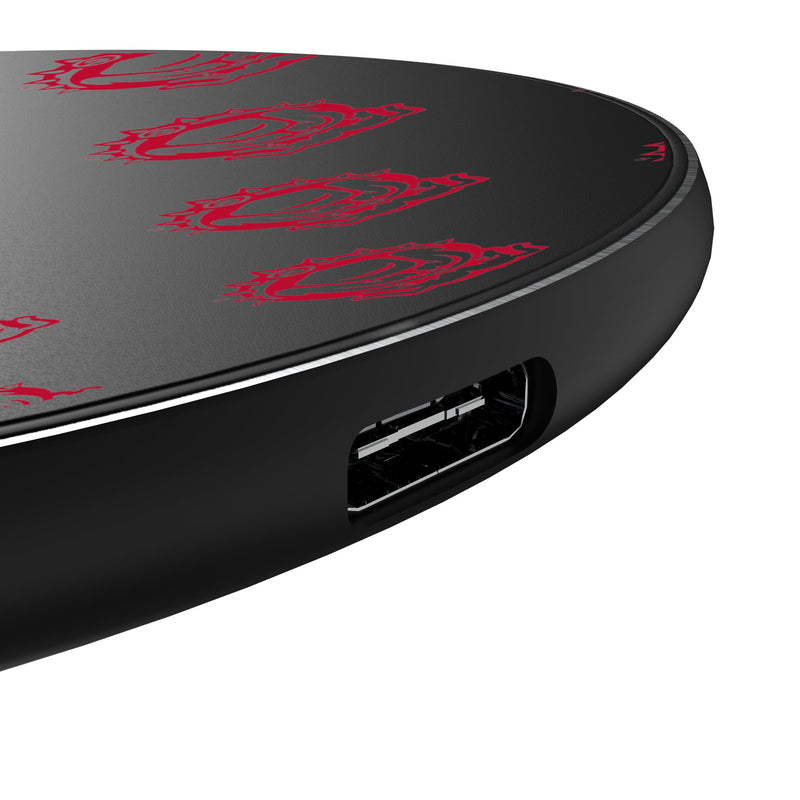 University of Georgia Bulldogs Uga Fashion Pattern 15-Watt Wireless Charger Detail.Jpg