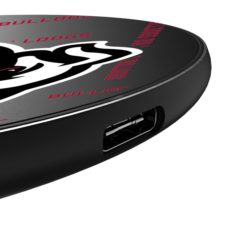 University of Georgia Bulldogs Uga Quadtile 15-Watt Wireless Charger Detail.Jpg