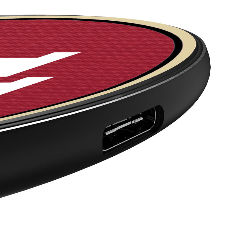 Indiana University Hoosiers Solid 15-Watt Wireless Charger Detail.Jpg