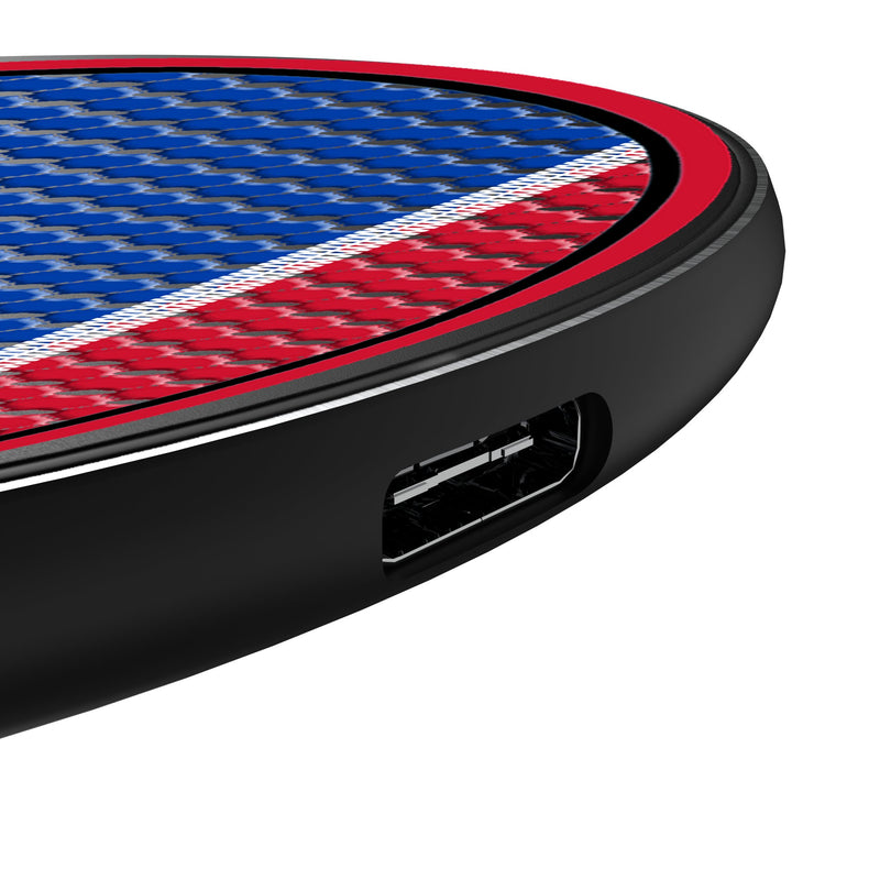 University of Kansas Jayhawks Mesh 15-Watt Wireless Charger Detail.Jpg