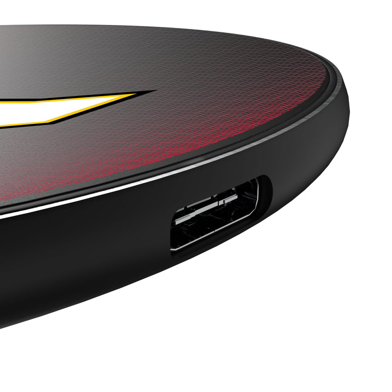 University of Maryland Terrapins Linen 15-Watt Wireless Charger Detail.Jpg