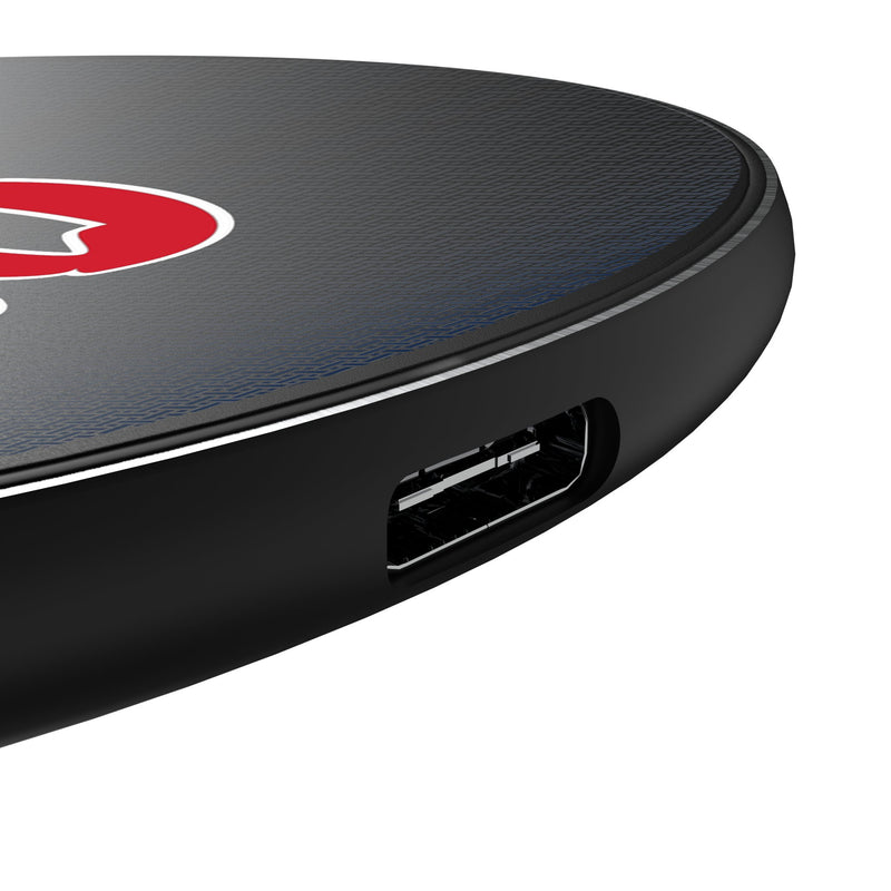 University of Mississippi Rebels Linen 15-Watt Wireless Charger Detail.Jpg