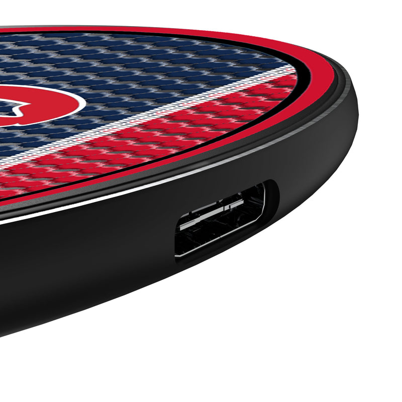 University of Mississippi Rebels Mesh 15-Watt Wireless Charger Detail.Jpg
