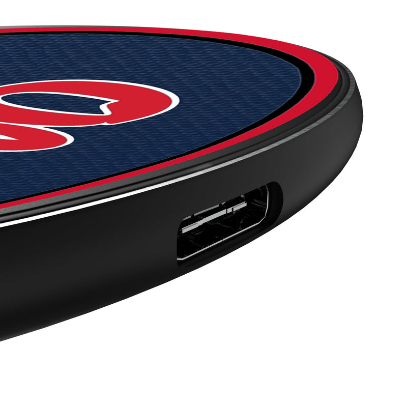 University of Mississippi Rebels Personalized Endzone Solid 15-Watt Wireless Charger Detail.Jpg
