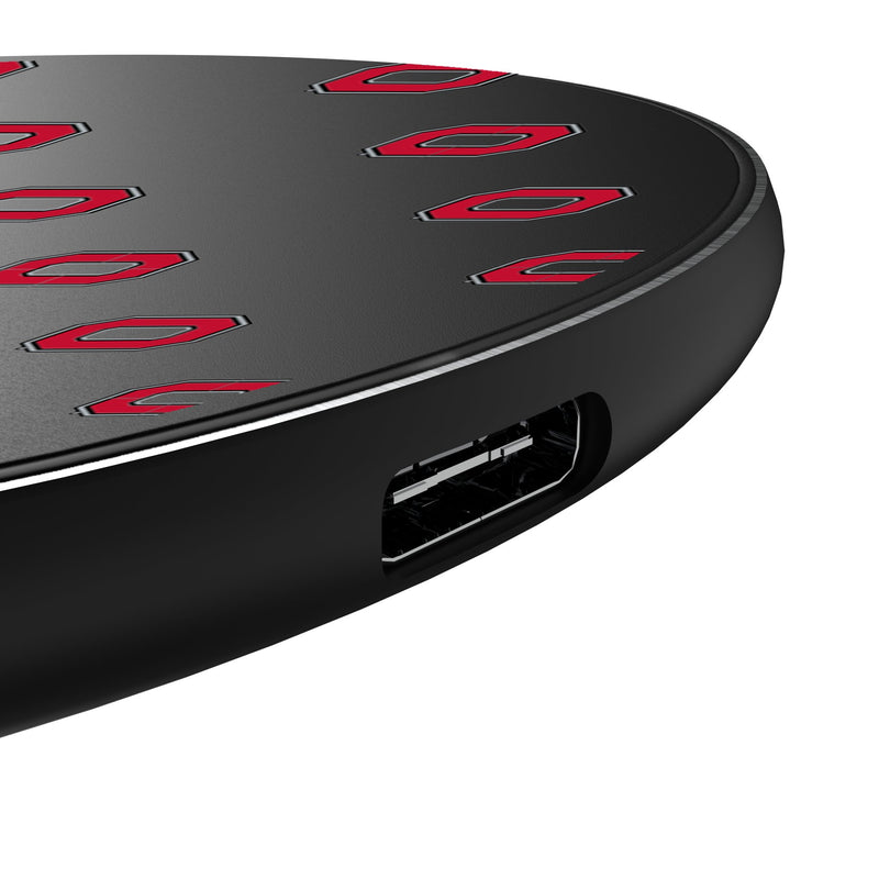 Ohio State University Buckeyes Fashion Pattern 15-Watt Wireless Charger Detail.Jpg