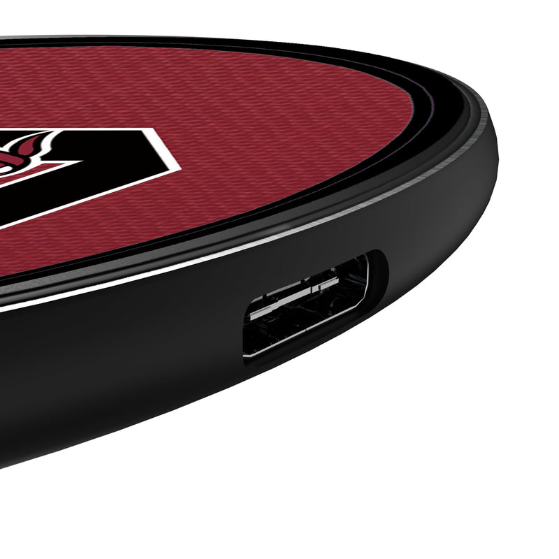 University of South Carolina Gamecocks Personalized Endzone Solid 15-Watt Wireless Charger Detail.Jpg