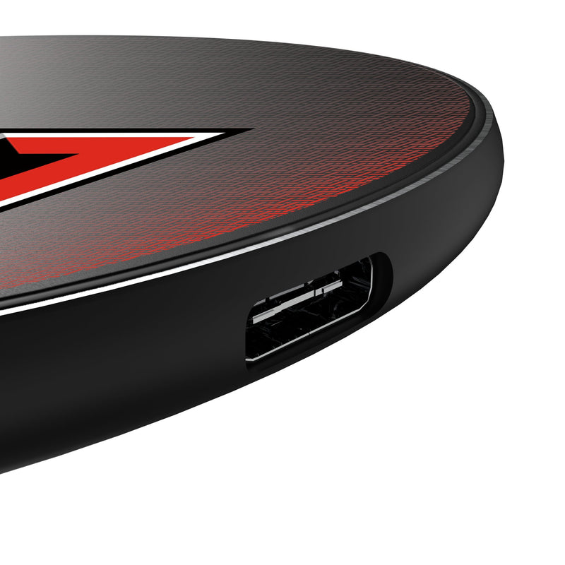 Texas Tech Red Raiders Linen 15-Watt Wireless Charger Detail.Jpg