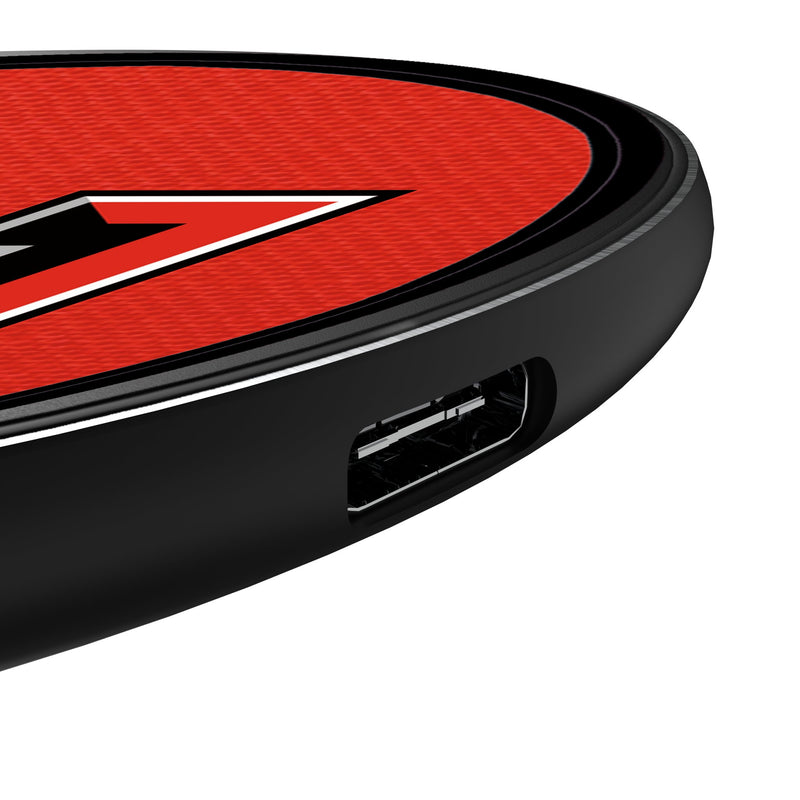 Texas Tech Red Raiders Personalized Endzone Solid 15-Watt Wireless Charger Detail.Jpg