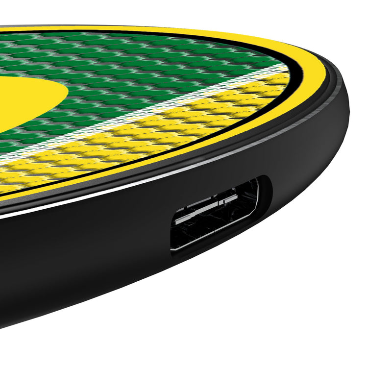University of Oregon Ducks Mesh 15-Watt Wireless Charger Detail.Jpg