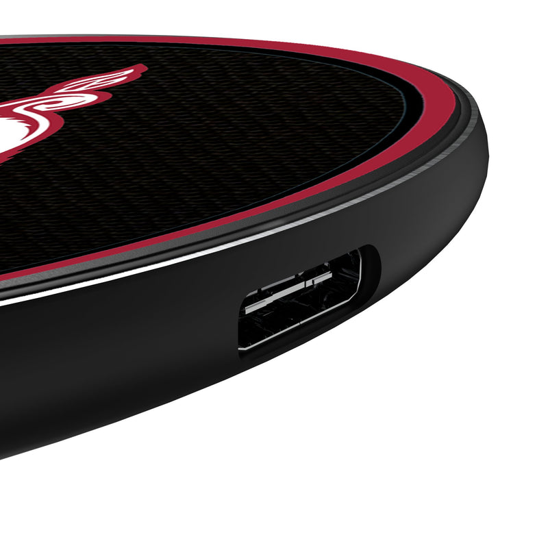 University of Arkansas Fayetteville Razorbacks Personalized Endzone Solid 15-Watt Wireless Charger Detail.Jpg