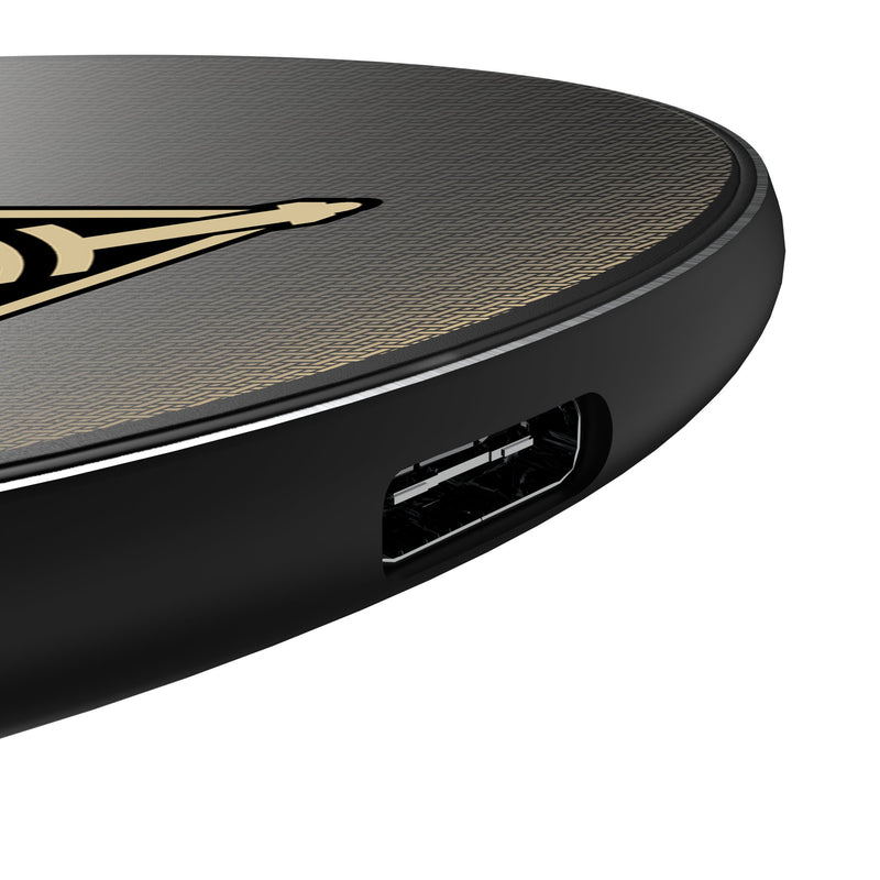 United States Military Academy Black Knights Linen 15-Watt Wireless Charger Detail.Jpg