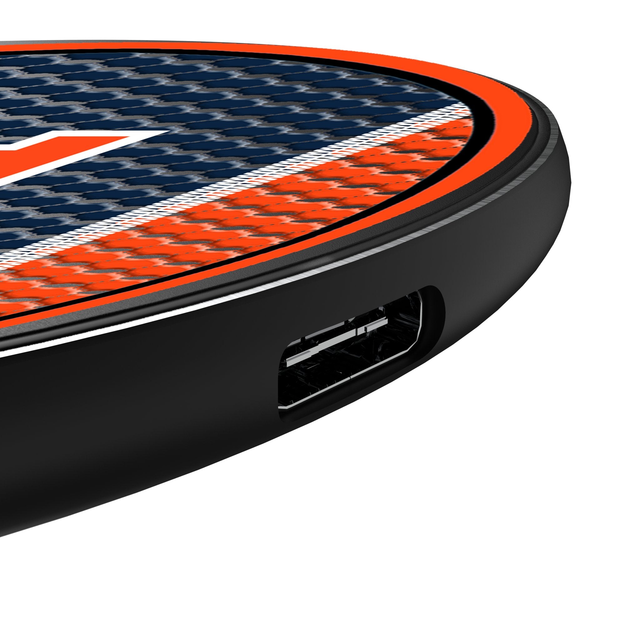 University of Auburn Tigers Mesh 15-Watt Wireless Charger Detail.Jpg