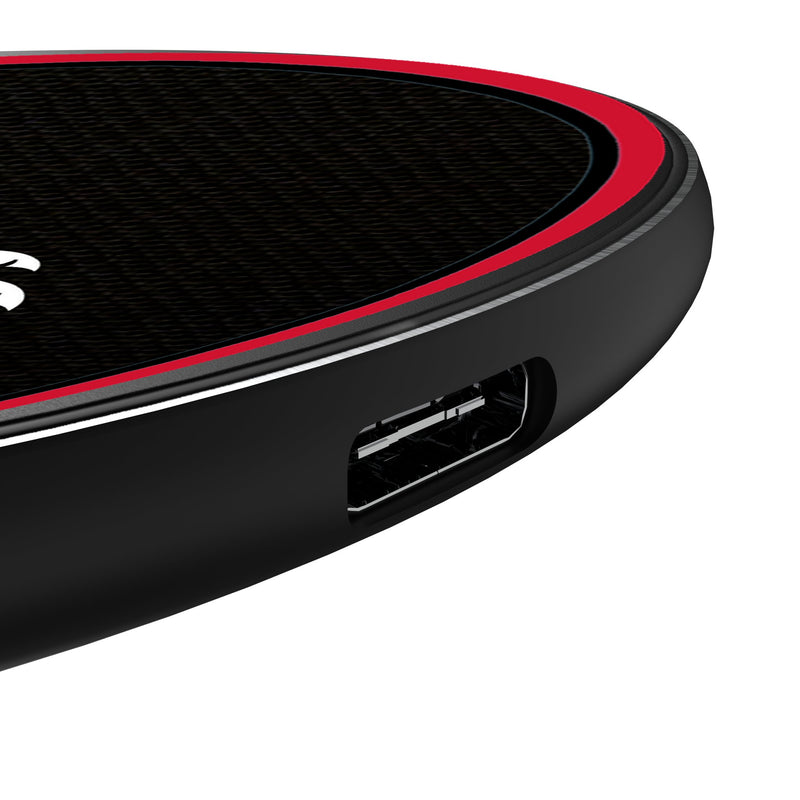 University of Cincinnati Bearcats Personalized Endzone Solid 15-Watt Wireless Charger Detail.Jpg