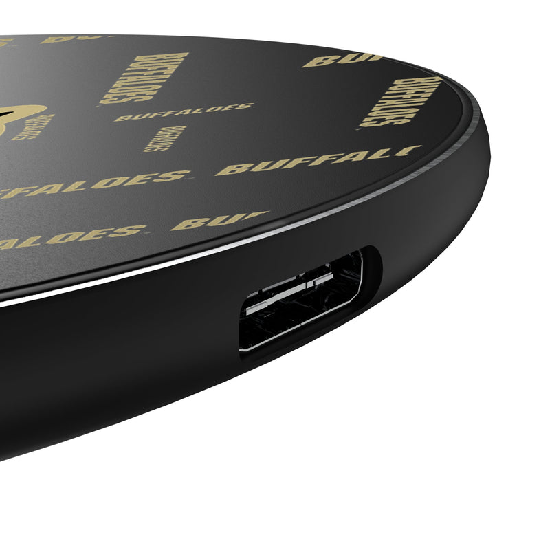 University of Colorado Buffaloes Quadtile 15-Watt Wireless Charger Detail.Jpg