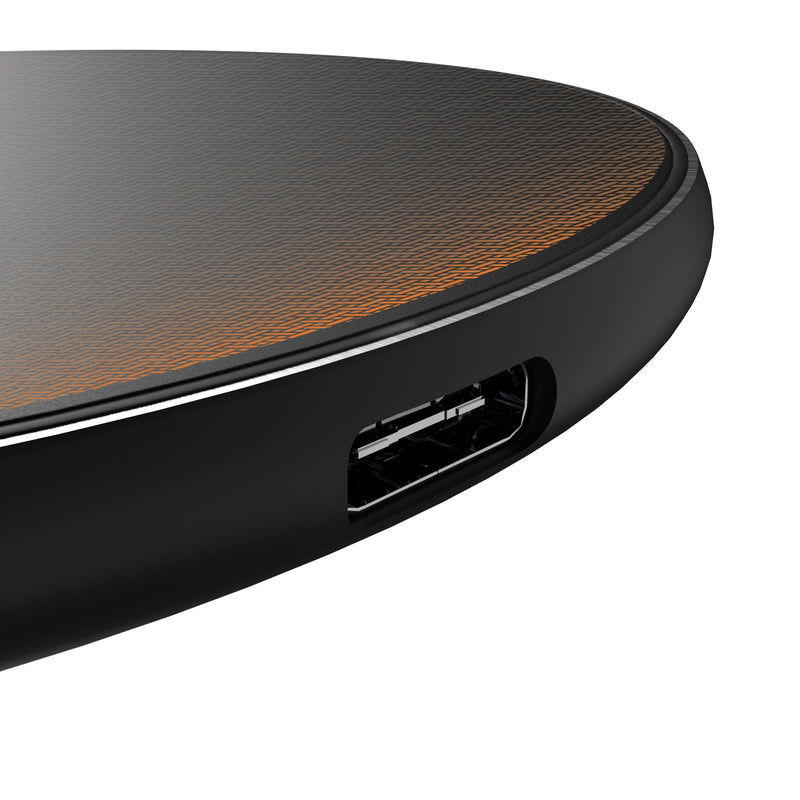 Florida A&M University Rattlers Linen 15-Watt Wireless Charger Detail.Jpg