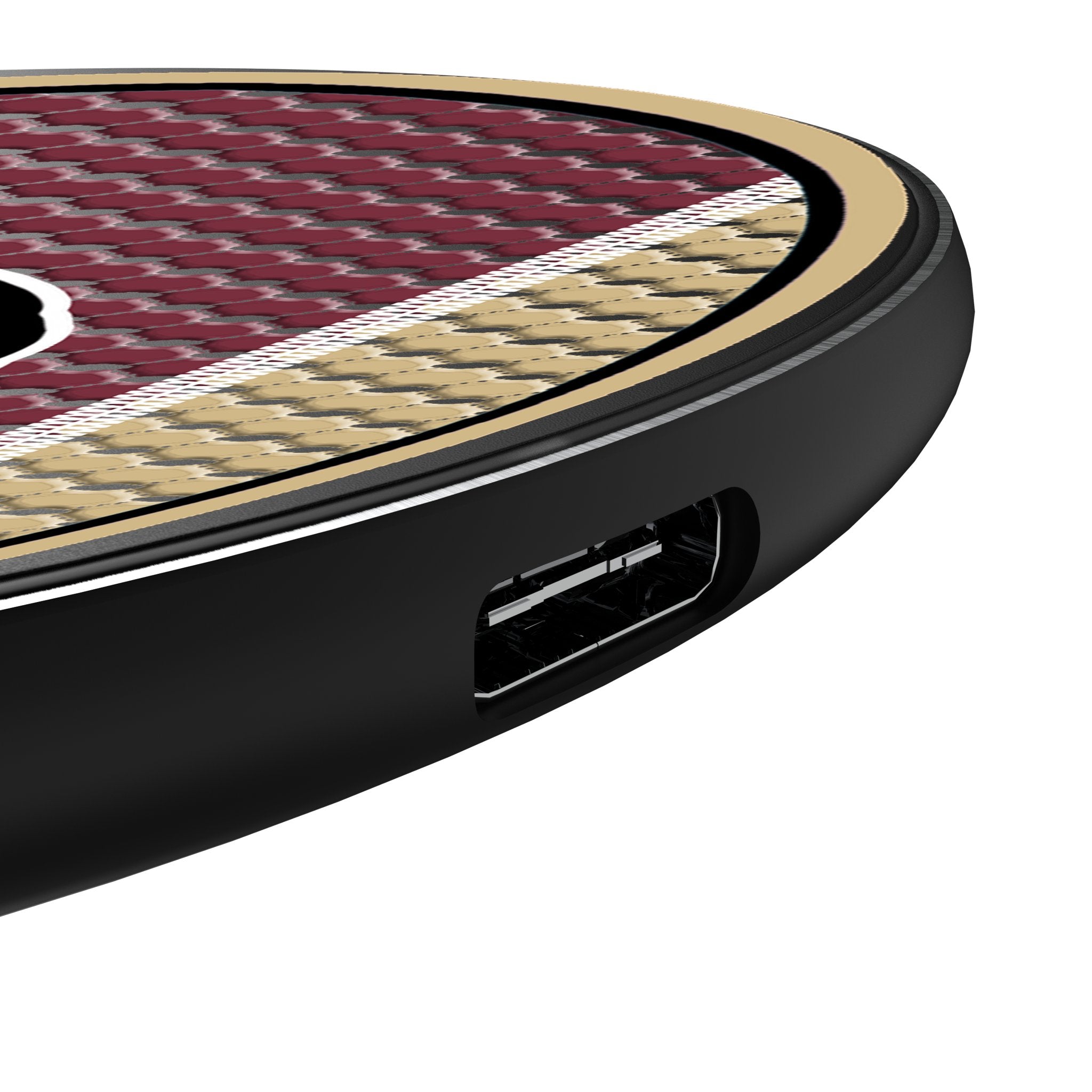 Florida State University Seminoles Mesh 15-Watt Wireless Charger Detail.Jpg