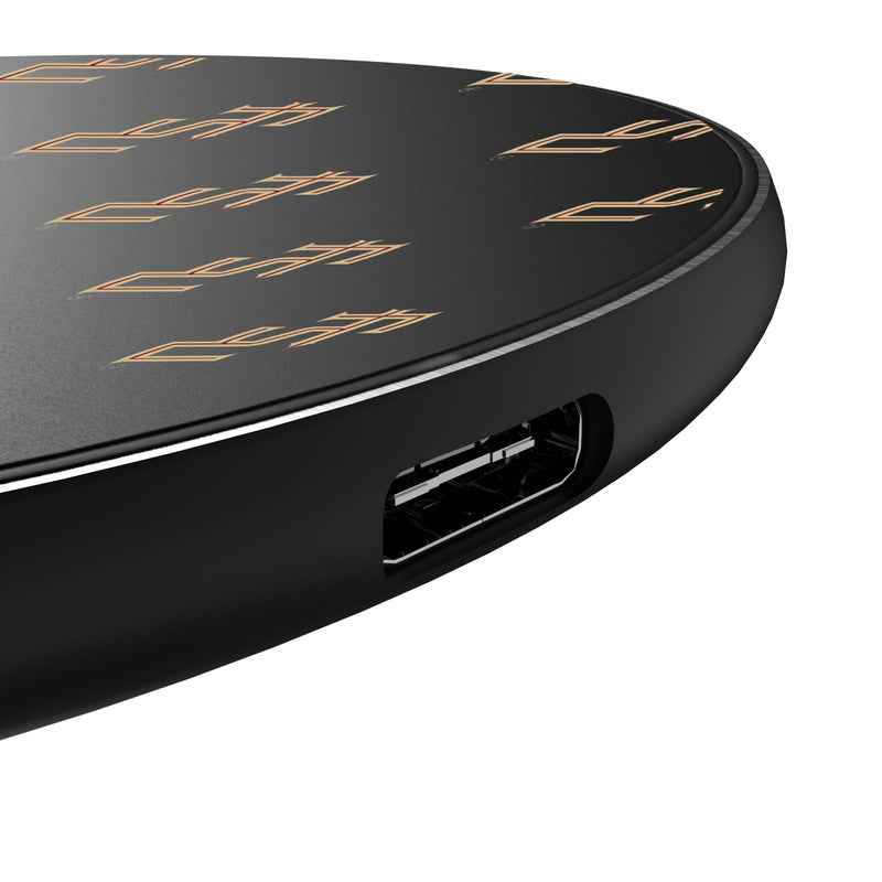 Florida State University Seminoles Fashion Pattern 15-Watt Wireless Charger Detail.Jpg