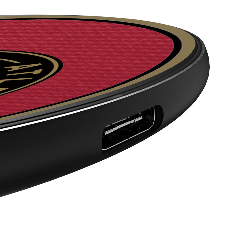 Atlanta United FC Personalized Endzone Solid 15-Watt Wireless Charger Detail.Jpg