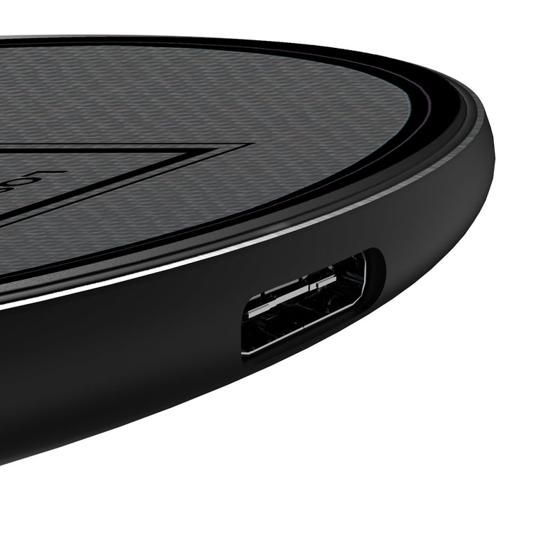Los Angeles Football Club Personalized Endzone Solid 15-Watt Wireless Charger Detail.Jpg