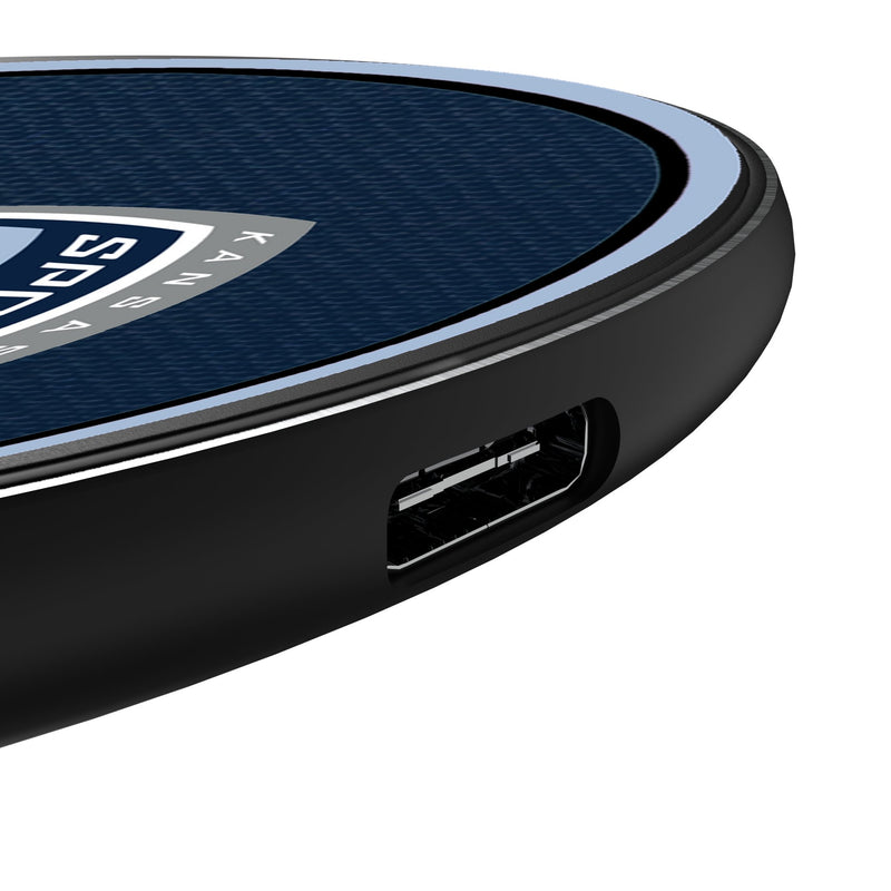 Sporting Kansas City Personalized Endzone Solid 15-Watt Wireless Charger Detail.Jpg