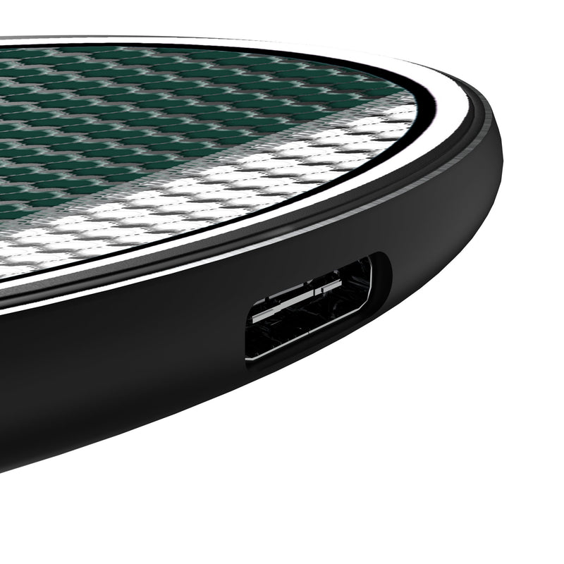 Michigan State University Spartans Mesh 15-Watt Wireless Charger Detail.Jpg