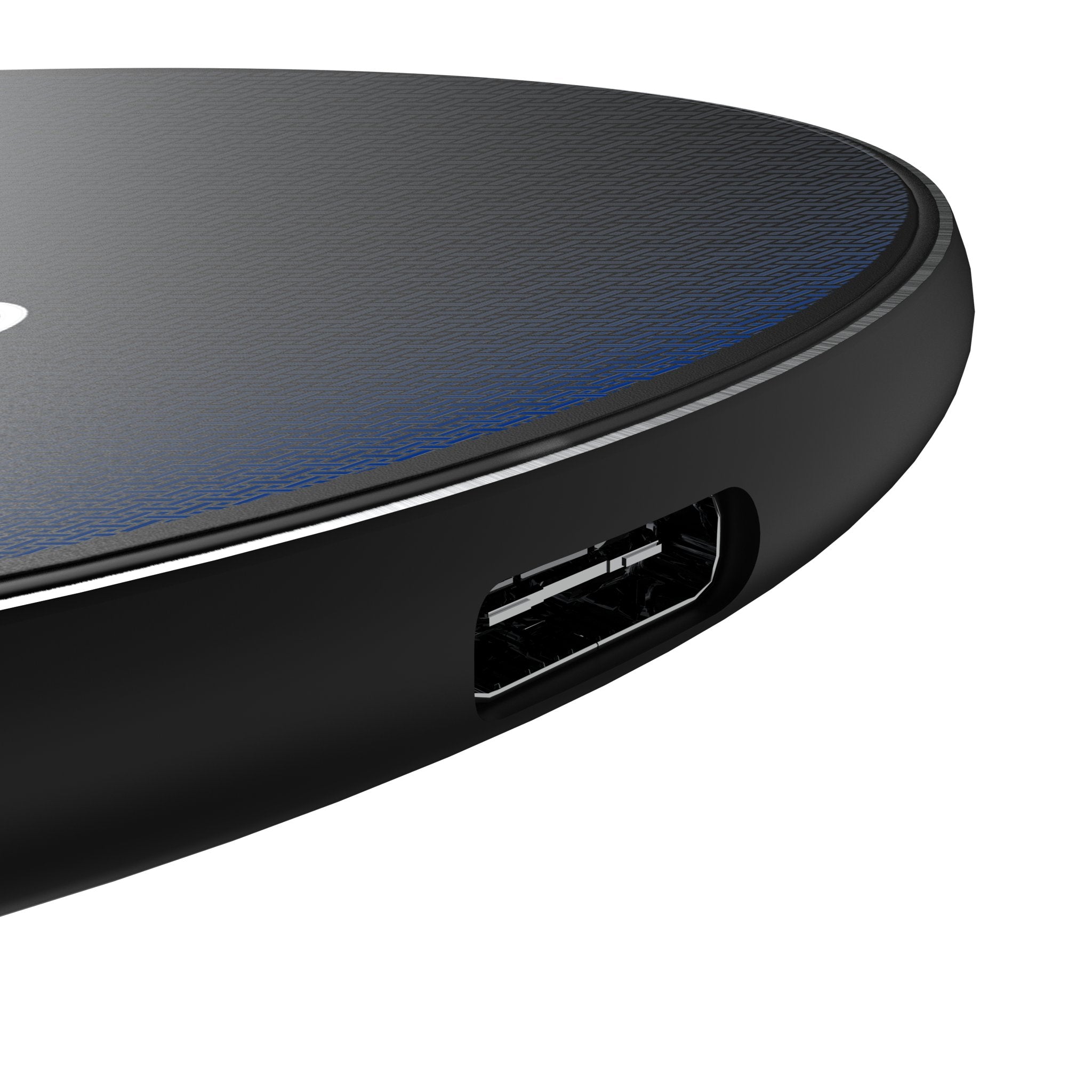 University of Memphis Tigers Linen 15-Watt Wireless Charger Detail.Jpg