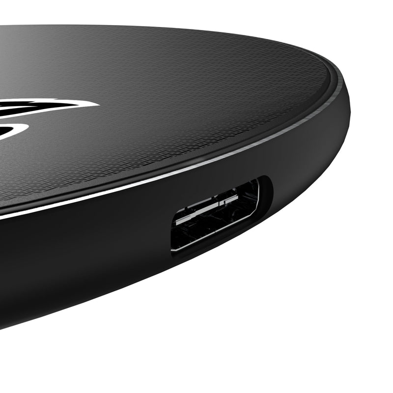 North Carolina State University Wolfpack Linen 15-Watt Wireless Charger Detail.Jpg