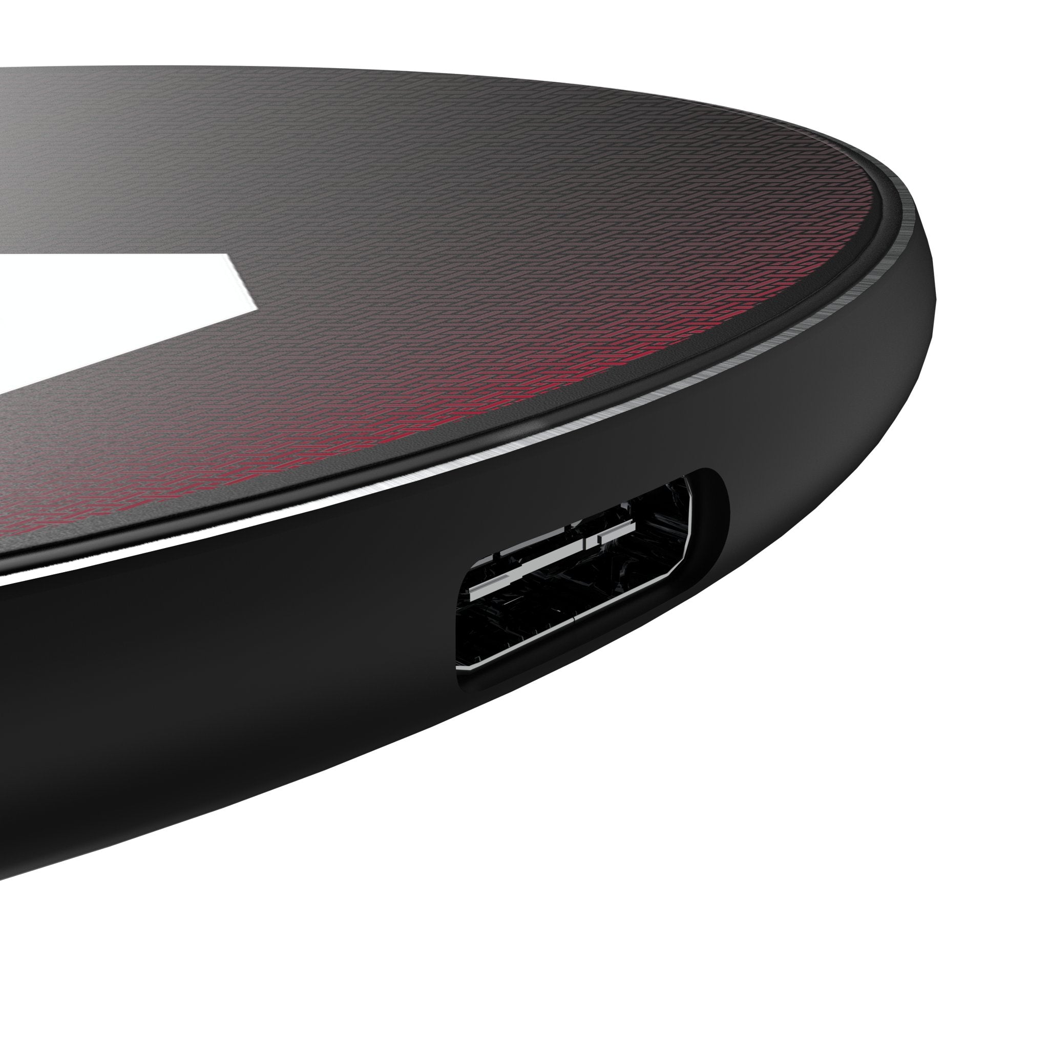 University of Oklahoma Sooners Linen 15-Watt Wireless Charger Detail.Jpg