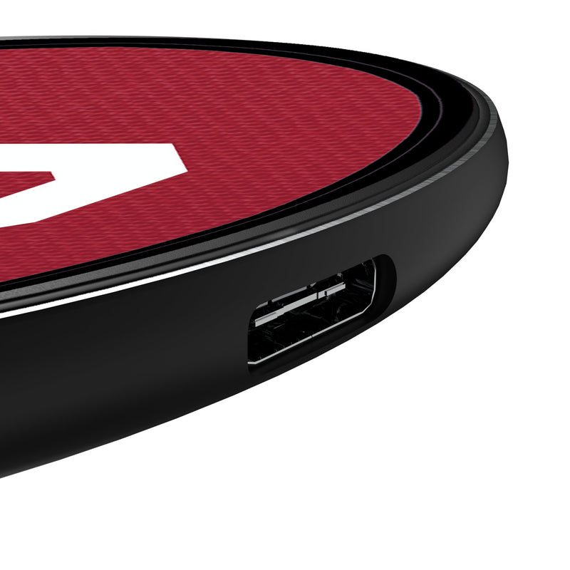 University of Oklahoma Sooners Personalized Endzone Solid 15-Watt Wireless Charger Detail.Jpg