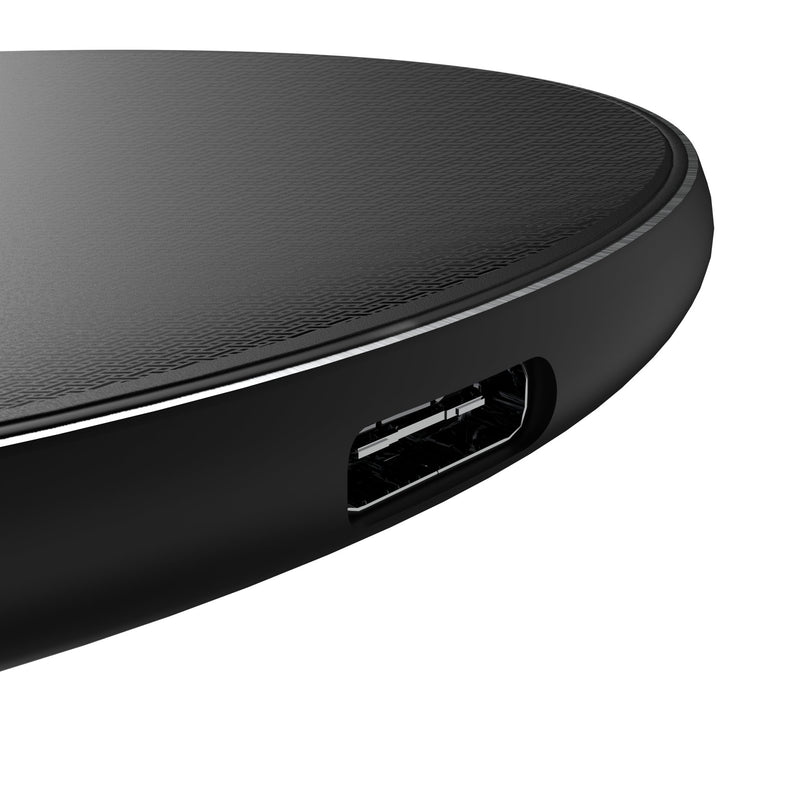 Oklahoma State University Cowboys Linen 15-Watt Wireless Charger Detail.Jpg