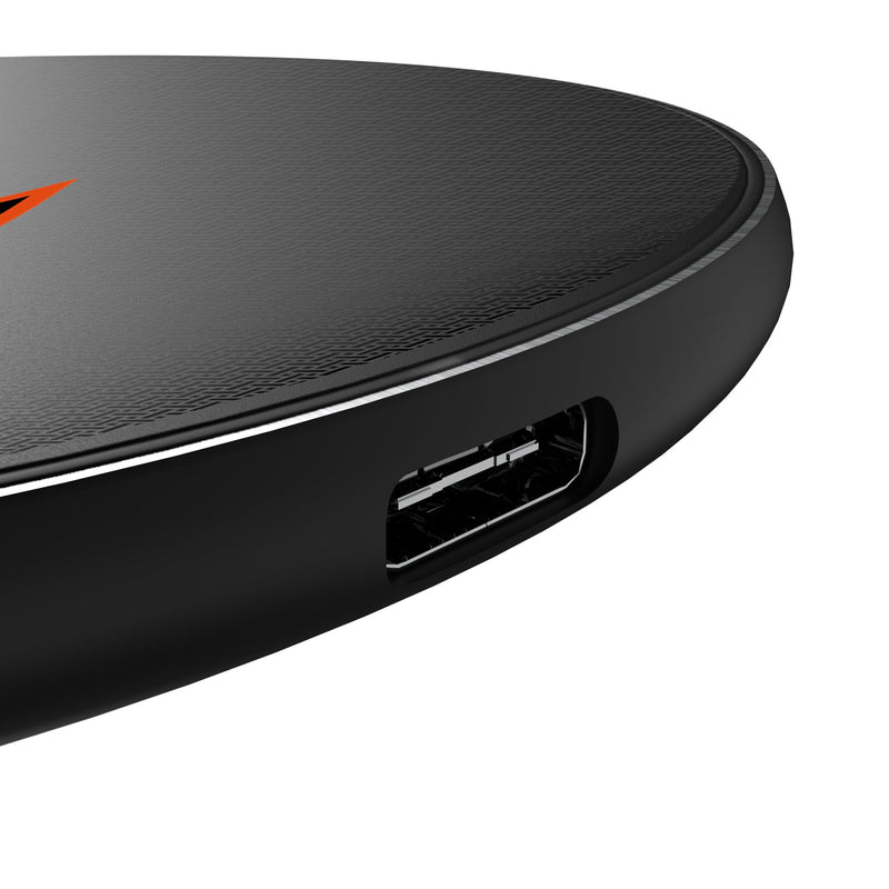 Oregon State University Beavers Linen 15-Watt Wireless Charger Detail.Jpg