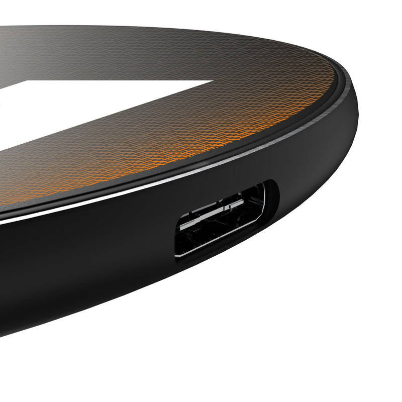 University of Tennessee Volunteers Linen 15-Watt Wireless Charger Detail.Jpg