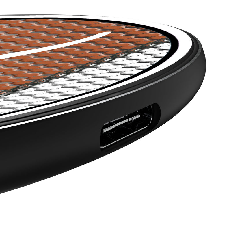 University of Texas Longhorns Mesh 15-Watt Wireless Charger Detail.Jpg