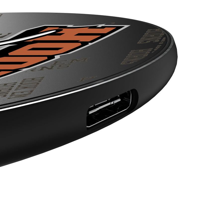 University of Texas Longhorns Quadtile 15-Watt Wireless Charger Detail.Jpg
