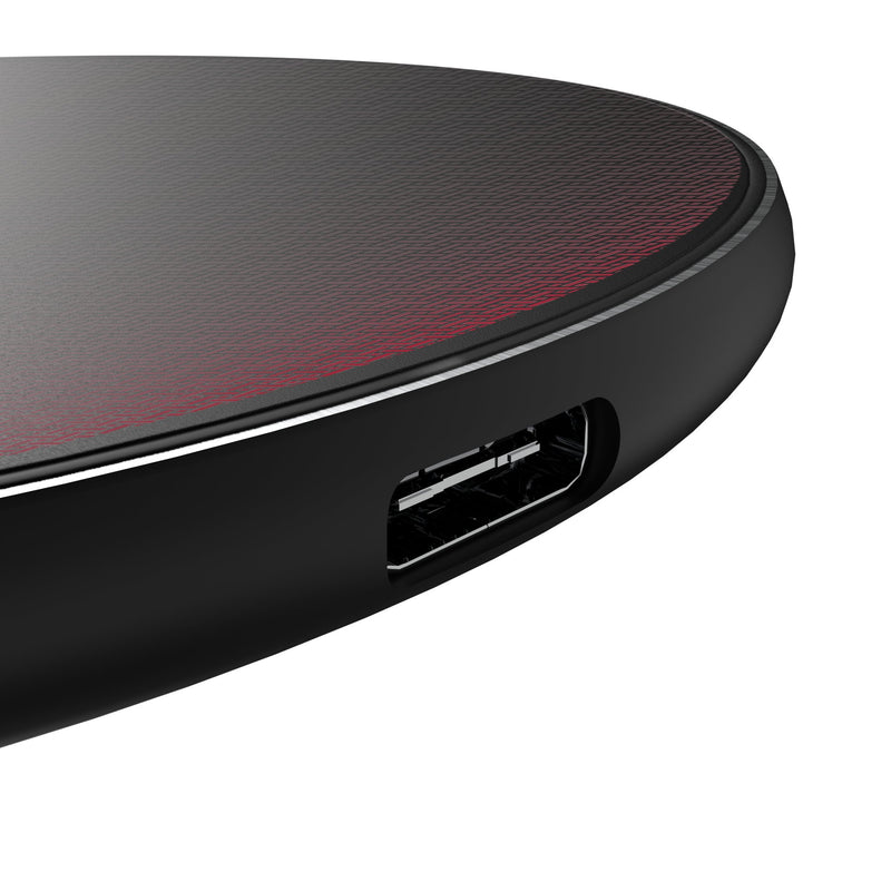 Washington State University Cougars Linen 15-Watt Wireless Charger Detail.Jpg