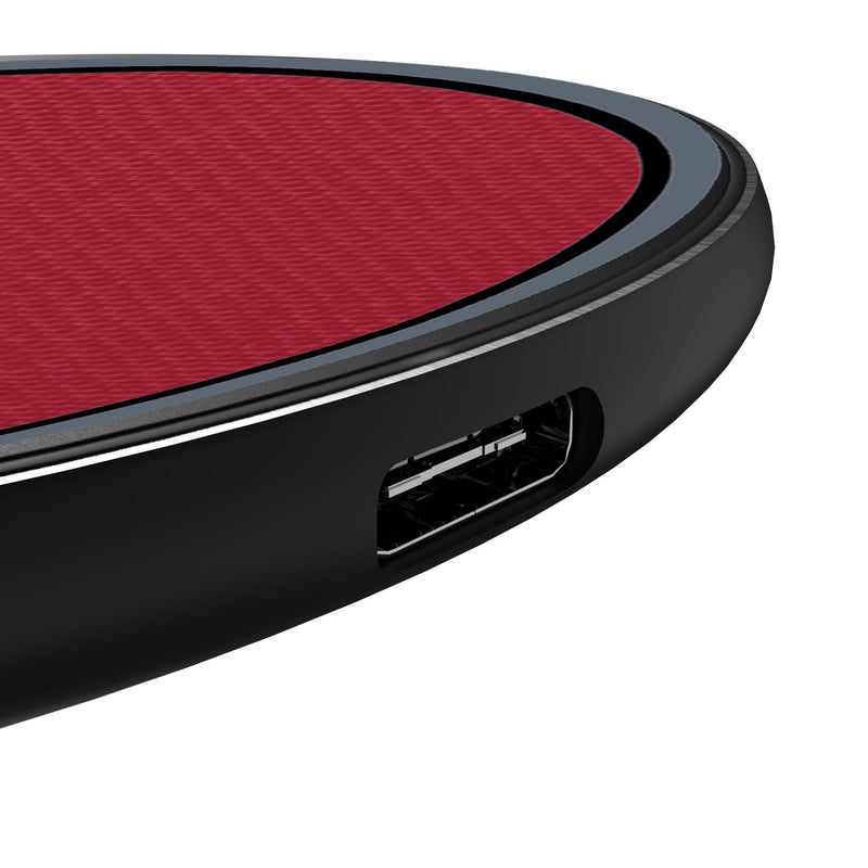 Washington State University Cougars Personalized Endzone Solid 15-Watt Wireless Charger Detail.Jpg