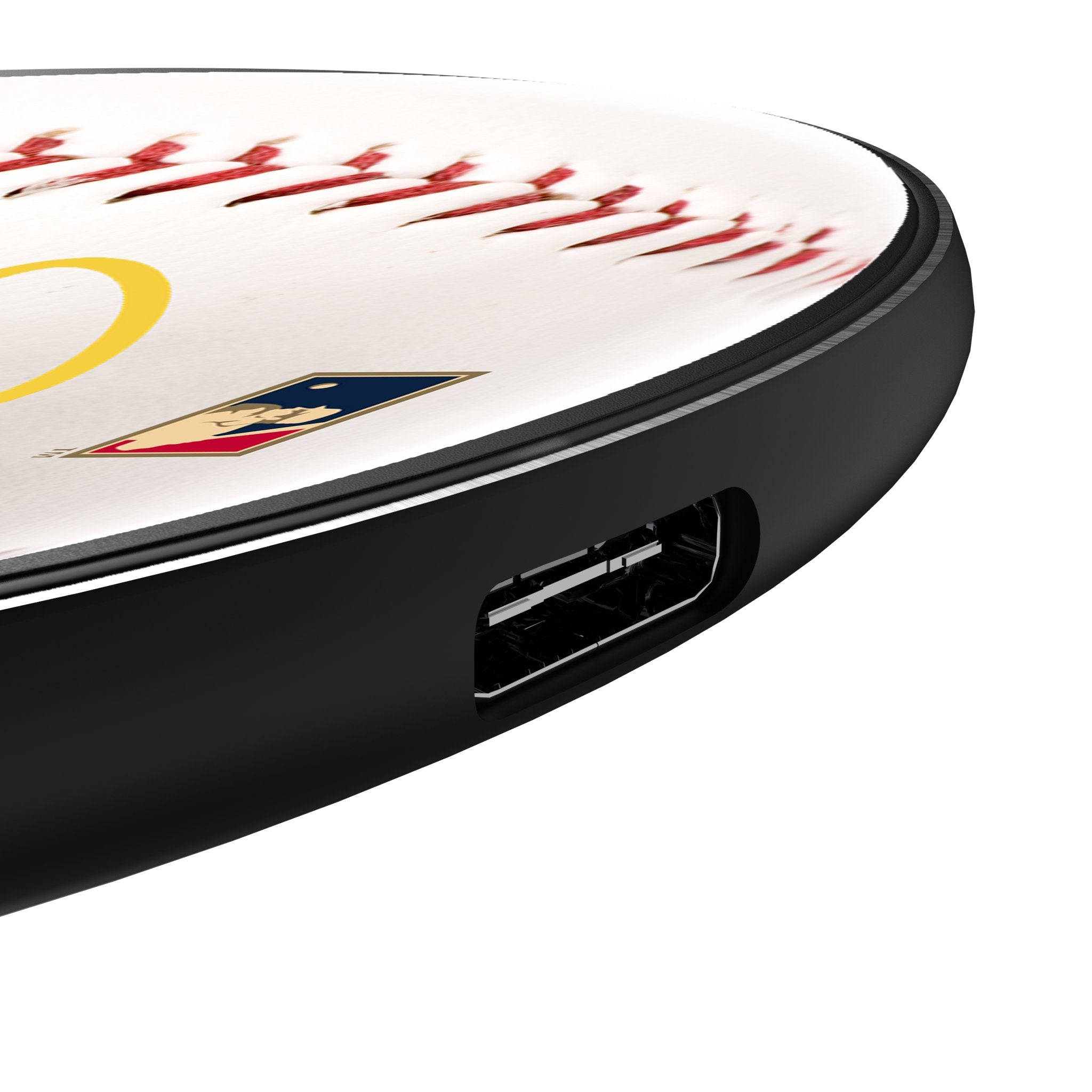 LA Angels 1971 - Cooperstown Collection Baseball 15-Watt Wireless Charger Detail.Jpg