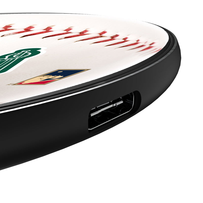 Oakland As Home 1988 - Cooperstown Collection Baseball 15-Watt Wireless Charger Detail.Jpg