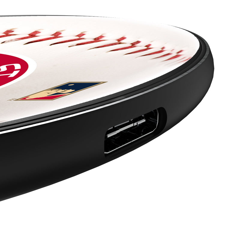 St Louis Cardinals 1966-1997 - Cooperstown Collection Baseball 15-Watt Wireless Charger Detail.Jpg