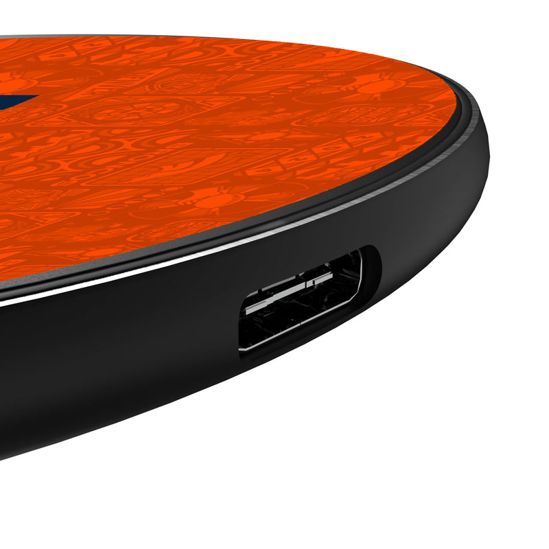 Denver Broncos 2024 Illustrated Limited Edition 15-Watt Wireless Charger Detail.Jpg