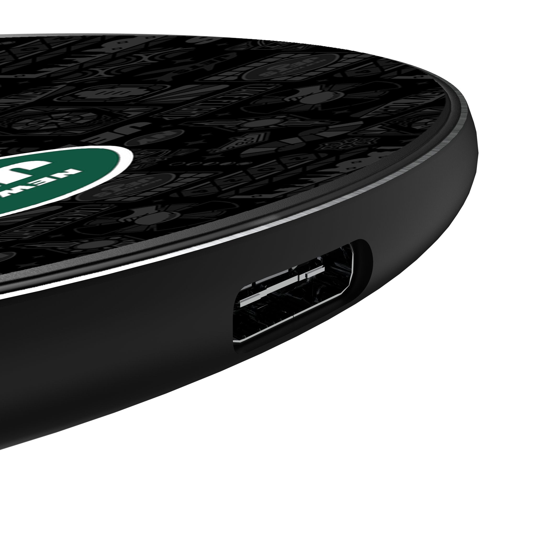 New York Jets 2024 Illustrated Limited Edition 15-Watt Wireless Charger Detail.Jpg